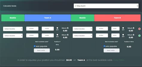 matched betting dutching calculator
